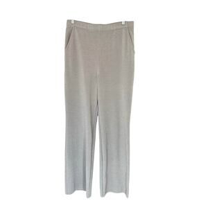 St. John Pants Gray Pull On Stretch Work Office Straight Leg Dress Pants Size 10